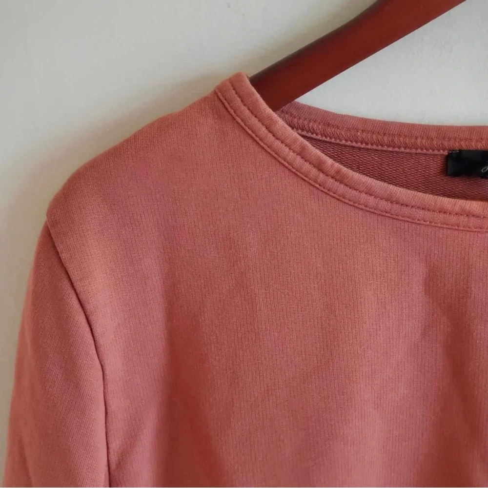 J. Crew Eyelet Lace Trimmed Scoop Neck Sweatshirt Size Small